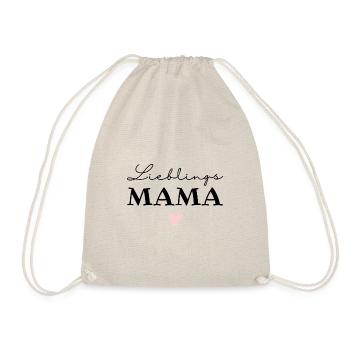 LIeblings Mama / Beste Mama / LIeblingsmensch - Turnbeutel - Natur - Vorne