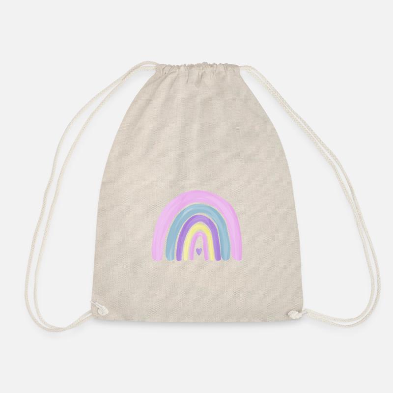 Schöner, bunter Regenbogen - Turnbeutel - Natur