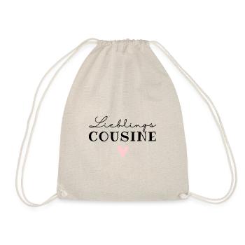 Lieblingscousine / beste Cousine / Cousinenliebe - Turnbeutel - Natur - Vorne