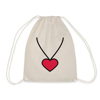 necklace_heart_2c - Turnbeutel - Natur - Vorne