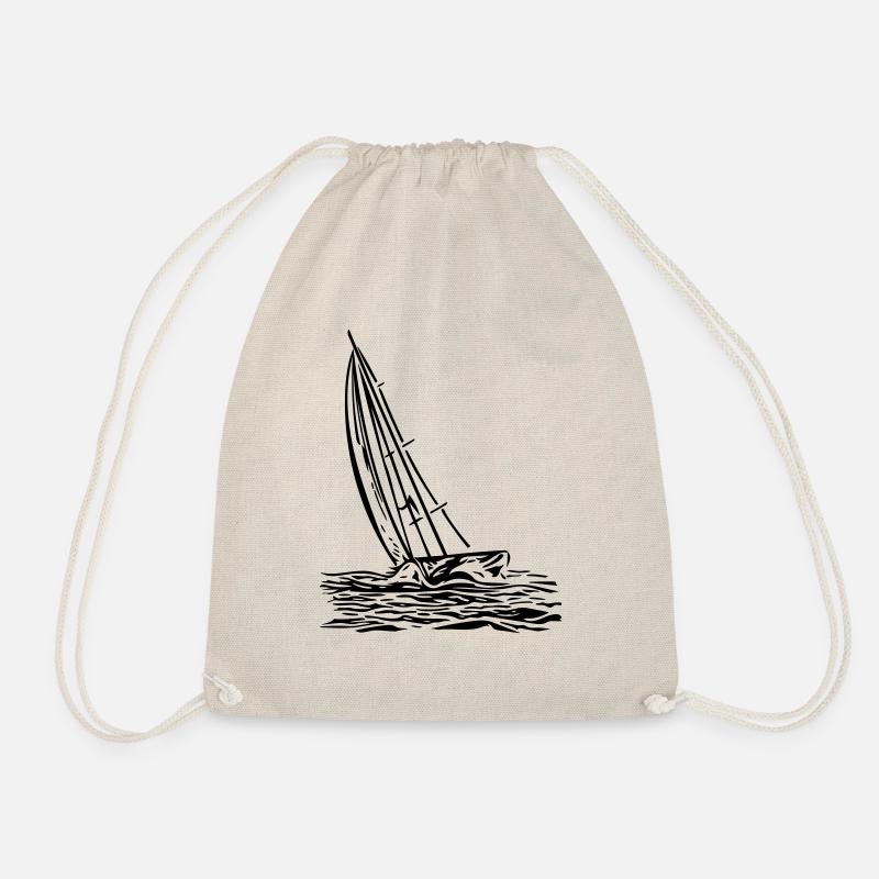 Segelboot am Wind - Turnbeutel - Natur