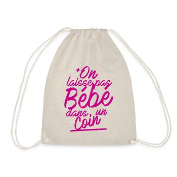 Wir lassen das Baby nicht in der Ecke stehen - Turnbeutel - Natur - Vorne