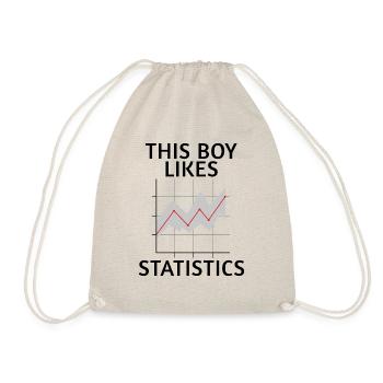 Boy Likes Statistics Data Analyst Science - Drawstring Bag - nature - Front