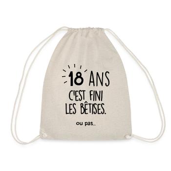 Anniversaire 18 ans - Sac de sport léger - nature - Devant