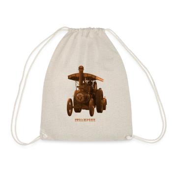 Tractor Tractor Steampunk Steam Engine Retro - Drawstring Bag - nature - Front
