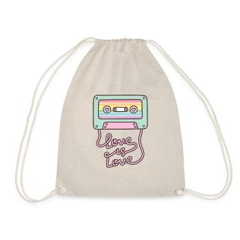 Kassette Pride Love Is Love - Turnbeutel - Natur - Vorne