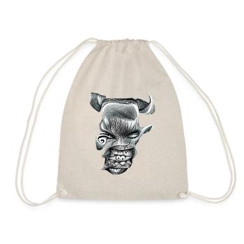 Demon Face - Drawstring Bag - nature - Front