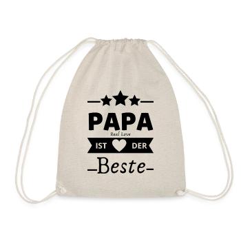 PAPA IST DER BESTE - Turnbeutel - Natur - Vorne