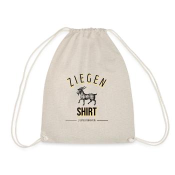 Produkt im Ziegen Shirt Design - Turnbeutel - Natur - Vorne