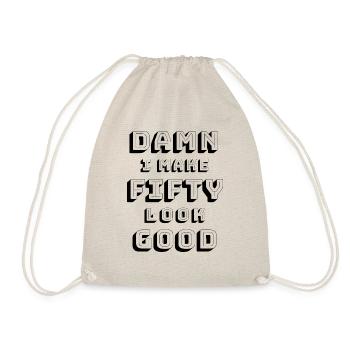 50th birthday - Drawstring Bag - nature - Front