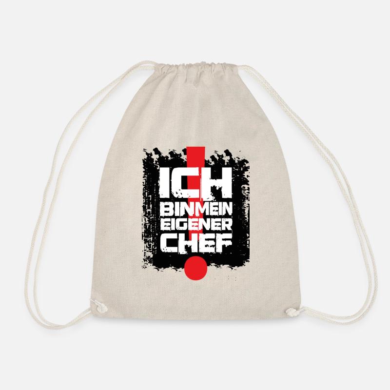 Ich bin mein eigener Chef. Selbstständig. - Turnbeutel - Natur