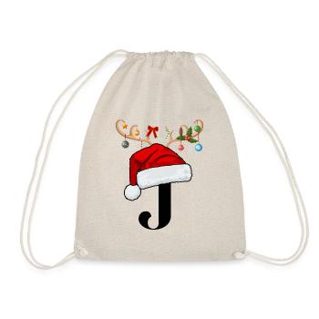 Lettre J bonnet de Noël - Sac de sport léger - nature - Devant