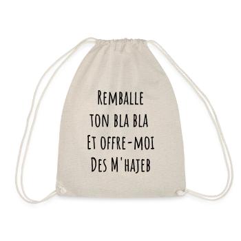 remballe tes bla bla et offre moi des m'hajeb - Sac de sport léger - nature - Devant
