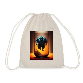 Monster in a empty jar - Drawstring Bag - nature - Front
