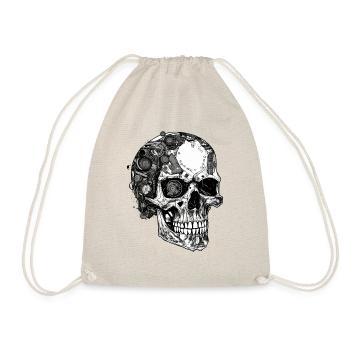 Creepy Machine Skull Skull dans le style gothique - Sac de sport léger - nature - Devant
