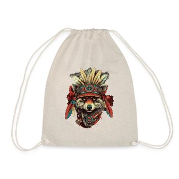 Indian Raccoon - Drawstring Bag - nature - Front