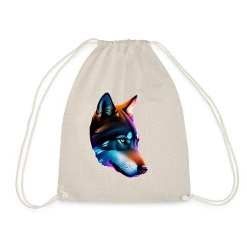 Wolf - Drawstring Bag - nature - Front
