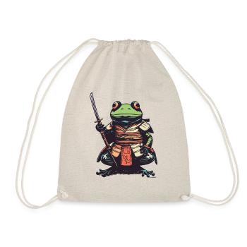 Grenouille avec katana - Sac de sport léger - nature - Devant