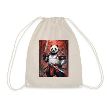 Ein monströses Ungetüm, ein Pandabär, Samurai - Turnbeutel - Natur - Vorne
