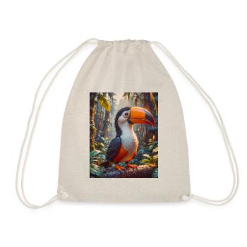 super cute birds around the world – toucan - Drawstring Bag - nature - Front