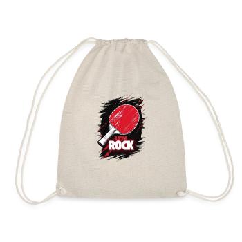 Tischtennis Schläger Sportler - Lets Rock - Turnbeutel - Natur - Vorne