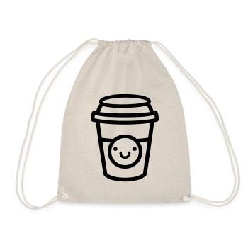 Kaffeebecher - Turnbeutel - Natur - Vorne