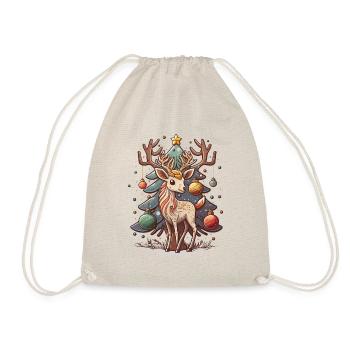 Deer-ly Beloved Holidays - Drawstring Bag - nature - Front