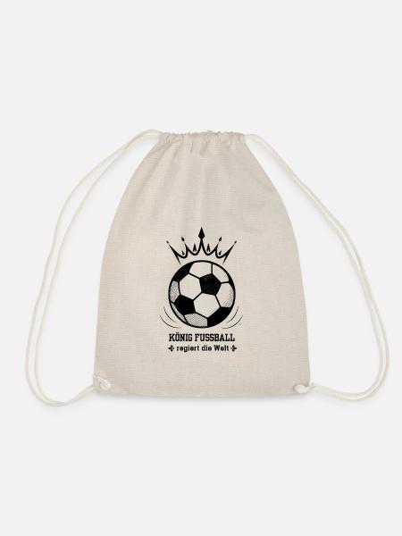 Fußball ist unser Leben denn König Fußball regiert - Turnbeutel - Natur