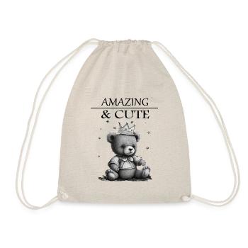 Amazing & Cute | Sweet Teddy | Cute teddy bear - Drawstring Bag - nature - Front