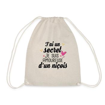Nice Niçois Niçoise Amoureuse Cadeau Amour Humour - Sac de sport léger - nature - Devant