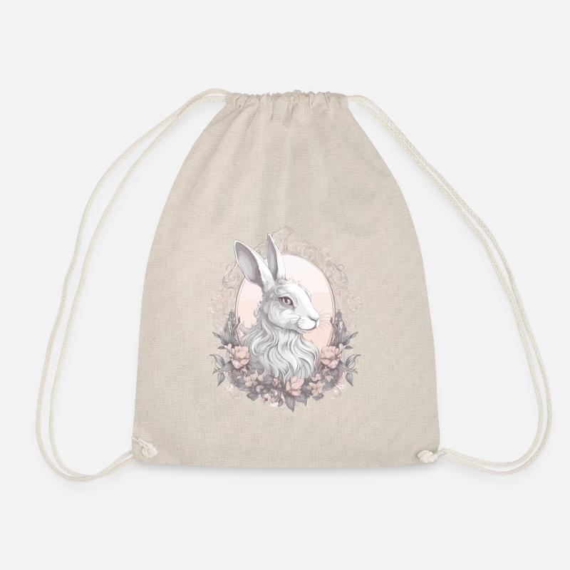 Rabbit Bunny Historische Kunst - Turnbeutel - Natur