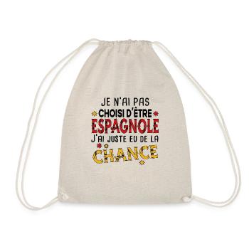 Espagnole Espagne Femme Chance Cadeau Pays Humour - Sac de sport léger - nature - Devant