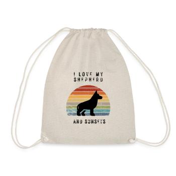 I love my shepherd and Sunsets - Drawstring Bag - nature - Front