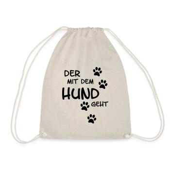 Der mit dem Hund geht - Turnbeutel - Natur - Vorne