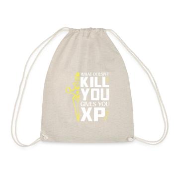 What doesnt kill you gives you XP,Gaming - Drawstring Bag - nature - Front