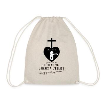 Dieu ne va jamais a l'église - Sac de sport léger - nature - Devant