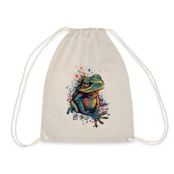 Trippy Frog - Psychedelic Motif - Drawstring Bag - nature - Front