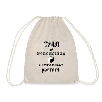 taiji und schokolade - Turnbeutel - Natur - Vorne