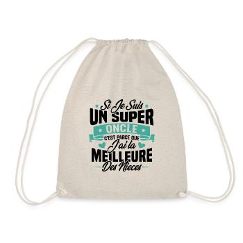 Super Oncle - Humour Cadeau Nièce Tonton - Sac de sport léger - nature - Devant