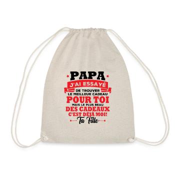 Papa j'ai essayé de trouver le meilleur des cadeau - Sac de sport léger - nature - Devant