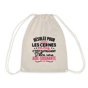 Désolée c'est fatiguant d'être une aide soignante - Sac de sport léger - nature - Devant