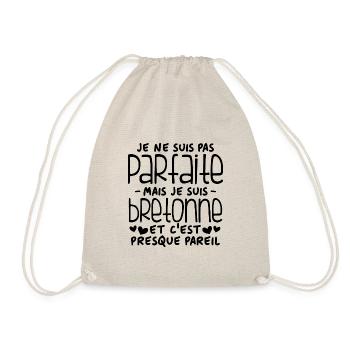 Je ne suis pas parfaite mais je suis bretonne - Sac de sport léger - nature - Devant
