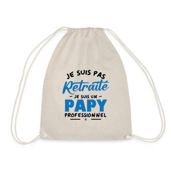Je suis Pas Retraité je suis un Papy Professionnel - Sac de sport léger - nature - Devant
