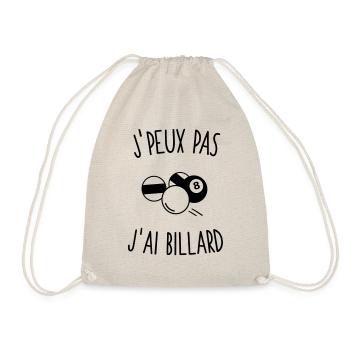 J'peux pas j'ai billard 1c - Sac de sport léger - nature - Devant