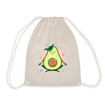 Yoga mom child avocado pregnant - Drawstring Bag - nature - Front