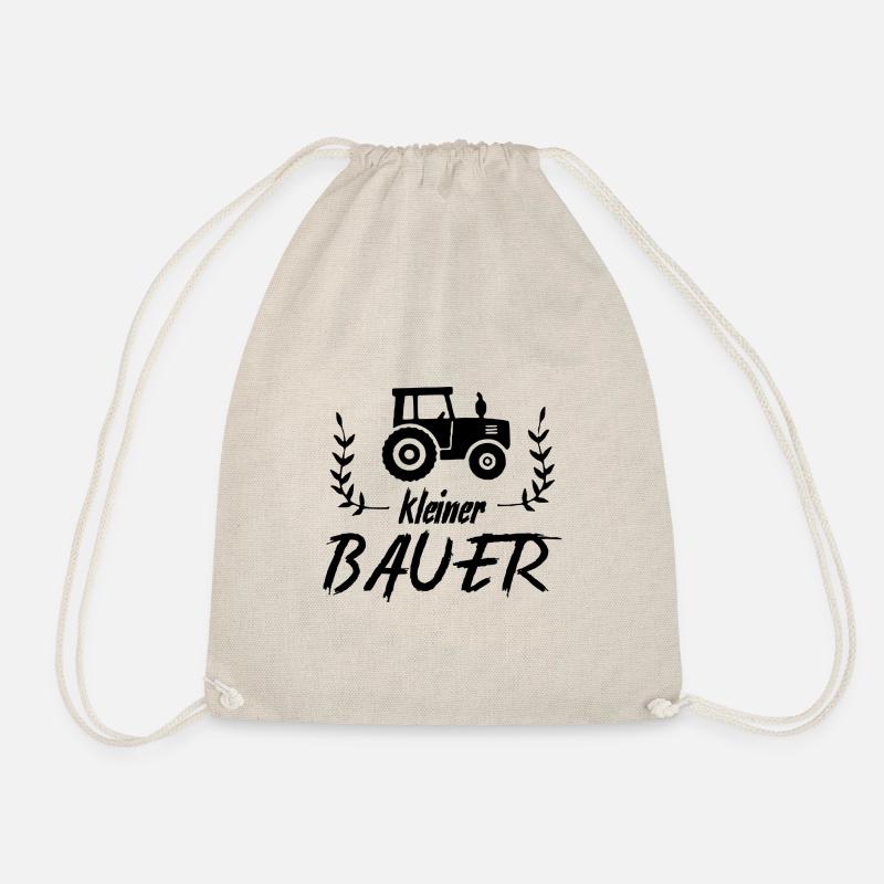 Kleiner Bauer mit Traktor - Turnbeutel - Natur