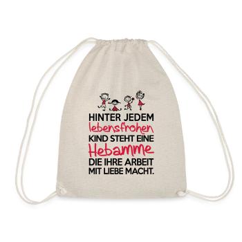Hebamme mit Liebe - Turnbeutel - Natur - Vorne