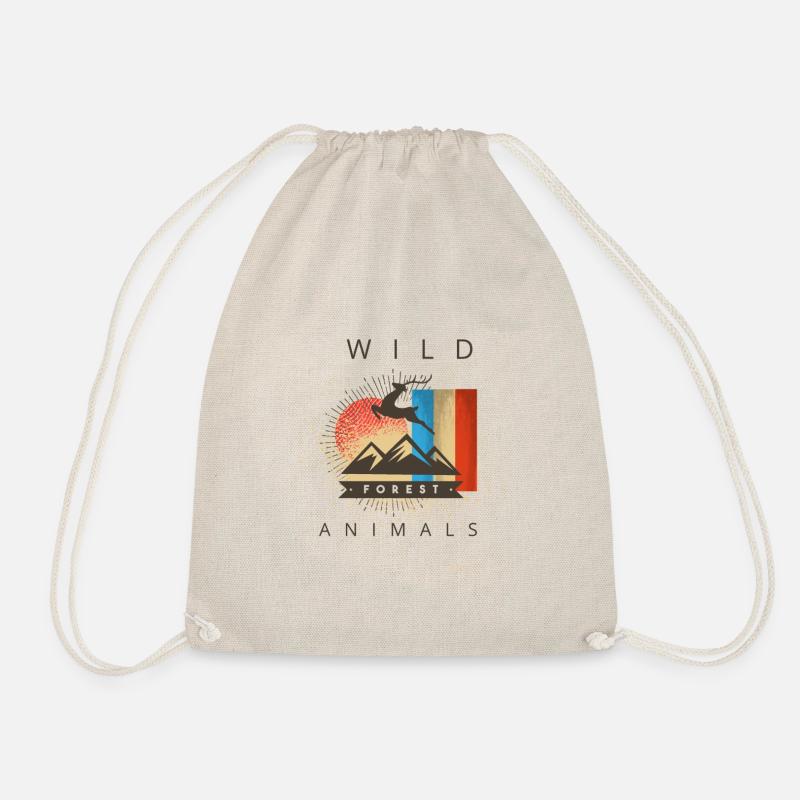 wild animals - Drawstring Bag - nature