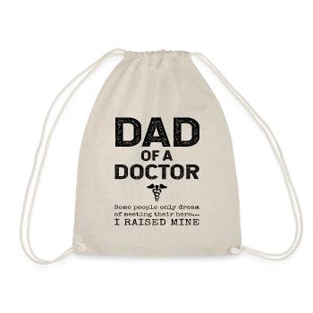 Fier Papa D'un Docteur Père Fils Fille Cadeau - Sac de sport léger - nature - Devant
