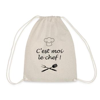 chef barbecue cuisinier - Sac de sport léger - nature - Devant